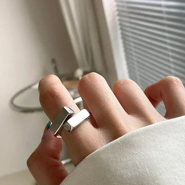 New Vintage Style Handmade Sterling Silver Unique Simple Open Rings For Women - Fashion Jewellery For Daily Use - The Jewellery Supermarket